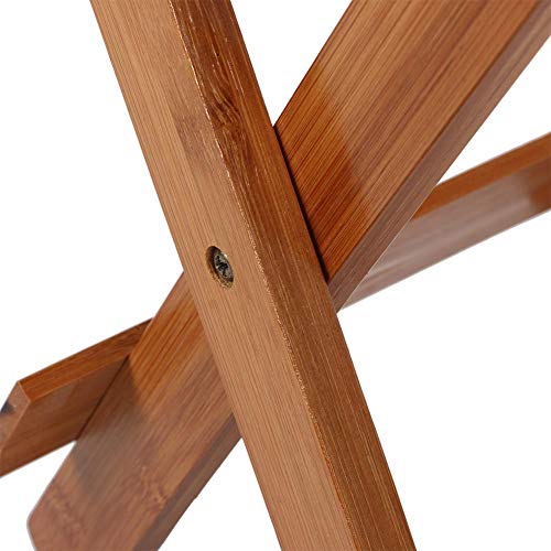 Folding Chair Bamboo Square Stool for Shaving Shower Foot Rest Household Port...