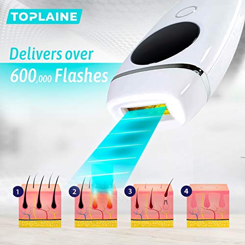 Toplaine Laser Hair Removal Device - Potent 600.000 IPL Permanent Hair Remove...
