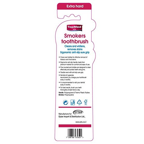 Top Med ETS Smokers Toothbrush Extra Hard ( Color May Vary )