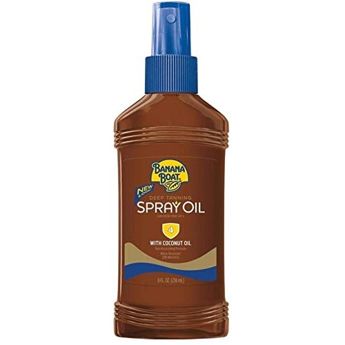 Banana Boat Deep Tanning Oil Spray SPF 4, 8 oz ( 2 pack)