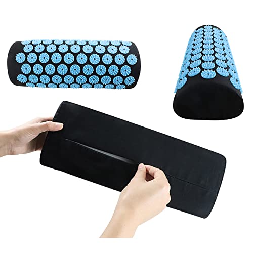TOPNEW Mat and Pillow Set for Back and Neck Pain Relif Muscle Relaxation Bed ...