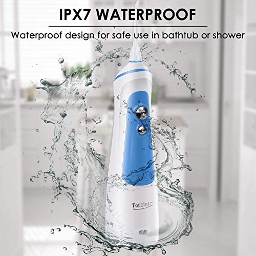 TOPOINT Cordless Dental Oral Irrigator Water Dental Flosser Professional Teet...