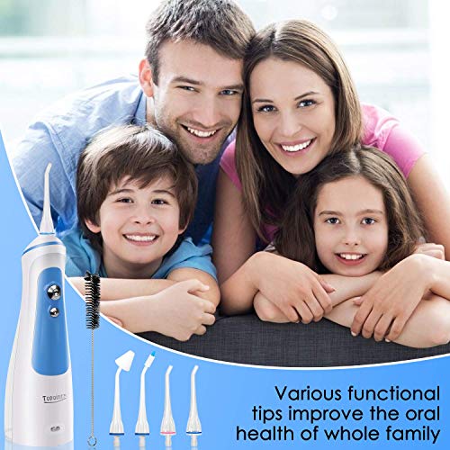 TOPOINT Cordless Dental Oral Irrigator Water Dental Flosser Professional Teet...