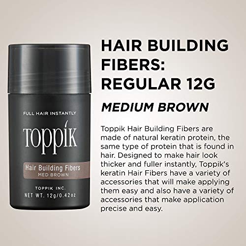 Toppik Hair Building Fibers, Medium Brown 12g