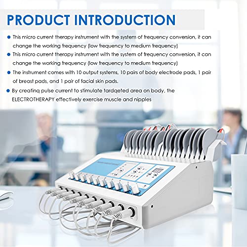 TOPQSC Body Fitness Equip-Ment, Elec-tric Mu-slce Sti-mulator, Elec-Trode Mu-...