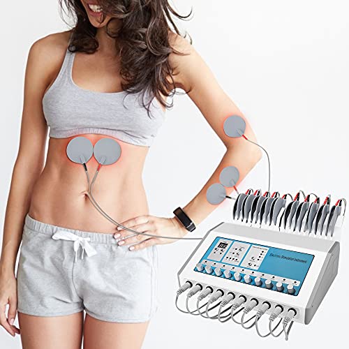 TOPQSC Body Fitness Equip-Ment, Elec-tric Mu-slce Sti-mulator, Elec-Trode Mu-...