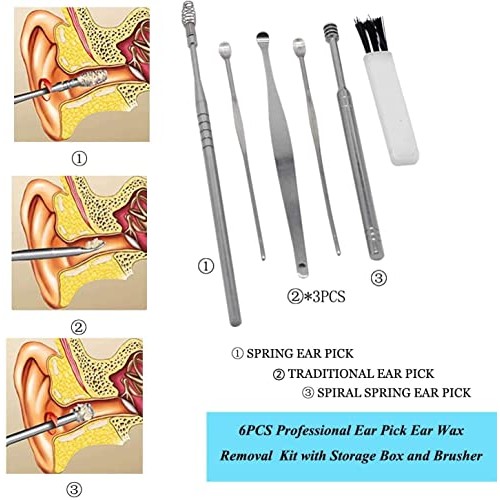 TopQuaFocus Earwax Removal Kit, Electric Earwax Cleaner Earwax Remover Irriga...