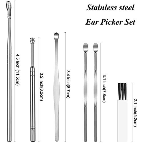 TopQuaFocus Earwax Removal Kit, Electric Earwax Cleaner Earwax Remover Irriga...