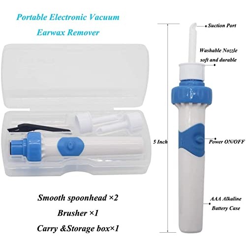 TopQuaFocus Earwax Removal Kit, Electric Earwax Cleaner Earwax Remover Irriga...