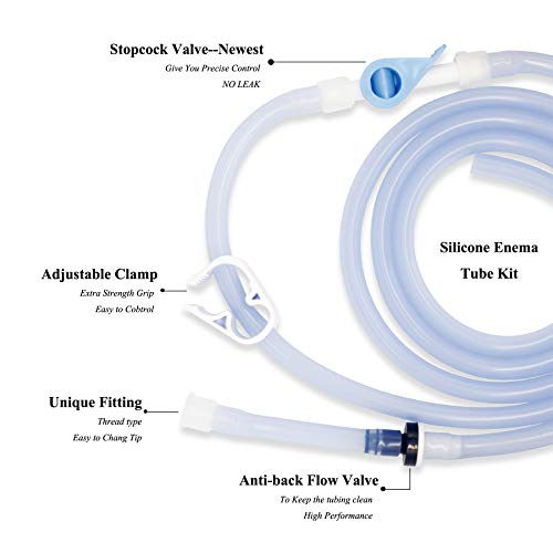 TopQuaFocus Enema Bucket Kit Plastic Enema Bucket for Cover Colon Cleansing 2...