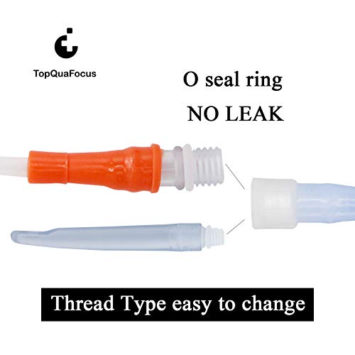 Topquafocus Enema Hose Replacement Silicone Tube Kit, Enema Nozzle, Long Rect...