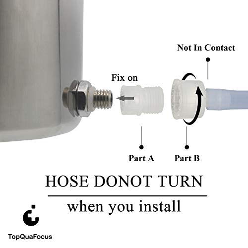 Topquafocus Enema Hose Replacement Silicone Tube Kit, Enema Nozzle, Long Rect...