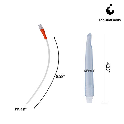 Topquafocus Enema Hose Replacement Silicone Tube Kit, Enema Nozzle, Long Rect...