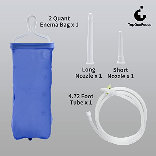 TopQuaFocus Home Enema Kit Coffee Enema Bag Kit for Colon Cleansing 2 Quart (...
