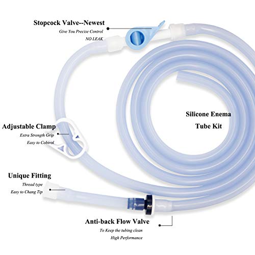 Topquafocus Large Enema Bucket Kit Anti-backflow Enema Kit for Men Women Colo...