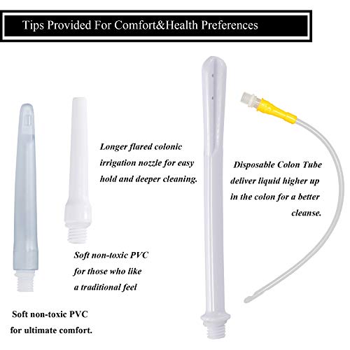 Topquafocus Large Enema Bucket Kit Anti-backflow Enema Kit for Men Women Colo...