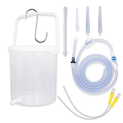 Topquafocus Large Enema Bucket Kit Anti-backflow Enema Kit for Men Women Colo...