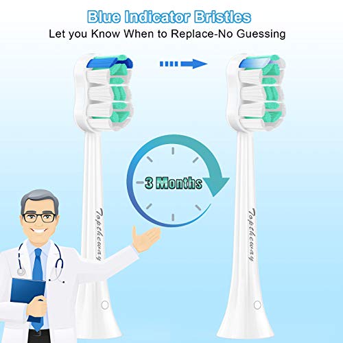 Toptheway Replacement Brush Heads for Philips Sonicare DiamondClean Protectiv...
