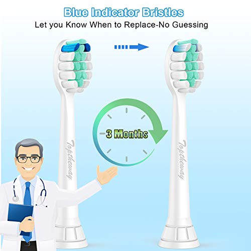 Toptheway Replacement Toothbrush Heads for Phillips Sonicare DiamondClean Pro...