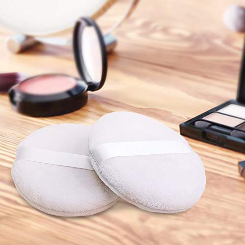 Topwon 4 Inch Powder Puff, Washable Large Body Powder Puff, Soft & Furry - 3Pcs