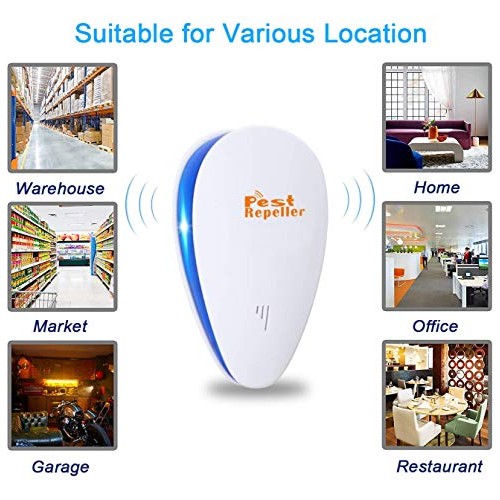 Tosreny Ultrasonic Pest Repeller, 6 Pack Electronic Bug Repellent Plug in Ind...