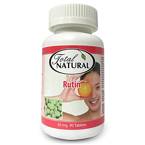 Rutin 50mg 90 Tablets [1 Bottle] by Total Natural, Anti-inflammatory, Help Ab...