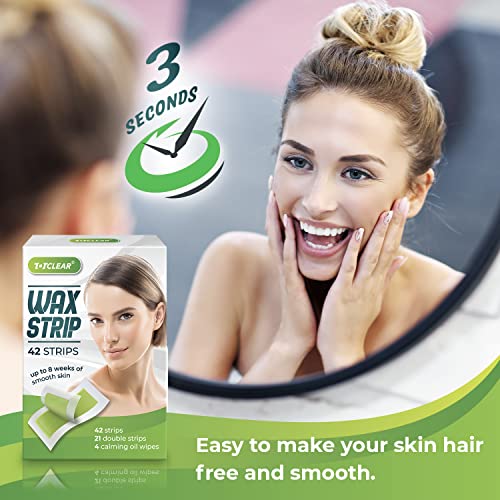TOTCLEAR Facial Wax Strips, Bikini Hair Removal For Women At Home Waxing Kit ...