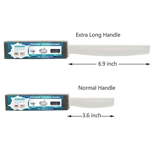 Pumice Stone for Toilet Bowl Cleaning with Extra Long Handle Toilet Stone Hou...