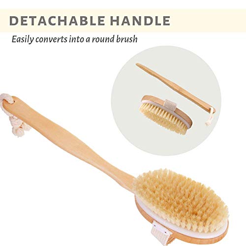 Touch Me 3 Set Body Brush Set - Long Wooden Dry Bath Body Back Brush, Contour...