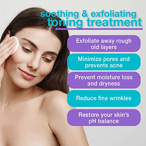 7% Glycolic Acid Toner with Rose Water, Witch Hazel, and Aloe Vera Gel – Alco...