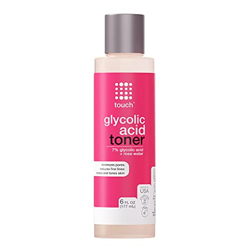 7% Glycolic Acid Toner with Rose Water, Witch Hazel, and Aloe Vera Gel – Alco...