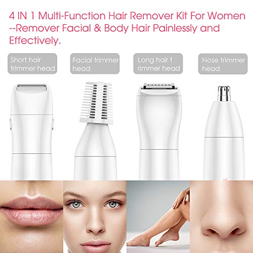 Electric Epilators Kit for Women by TOUCHBeauty, 4 in 1 Face Nose Hair Eyebro...