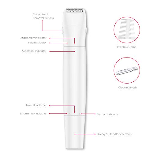 Electric Epilators Kit for Women by TOUCHBeauty, 4 in 1 Face Nose Hair Eyebro...