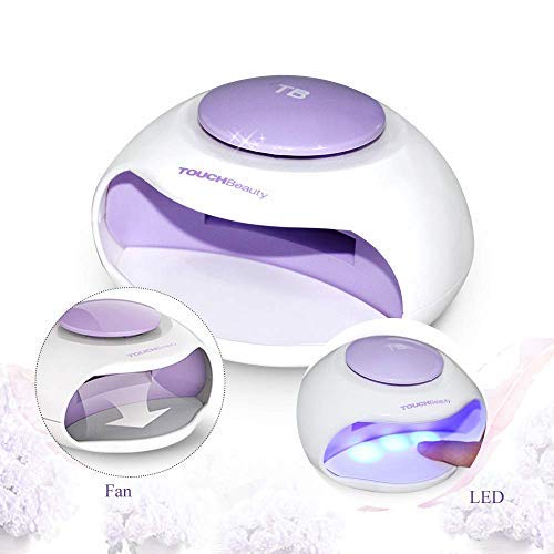 Portable Nail Dryer with Fan & LED Light by TOUCHBeauty Upgraded Non-Blacken ...