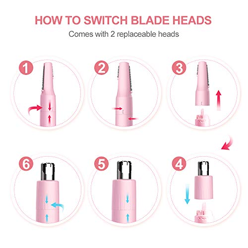 TOUCHBeauty Hair Trimmer for Face Eyebrow Nose Ear Body Hair Trimming, All in...