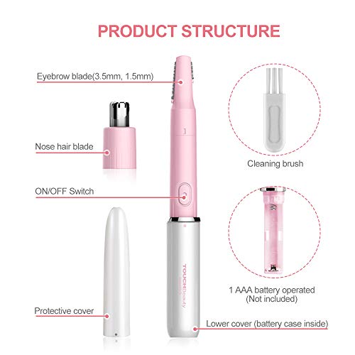 TOUCHBeauty Hair Trimmer for Face Eyebrow Nose Ear Body Hair Trimming, All in...