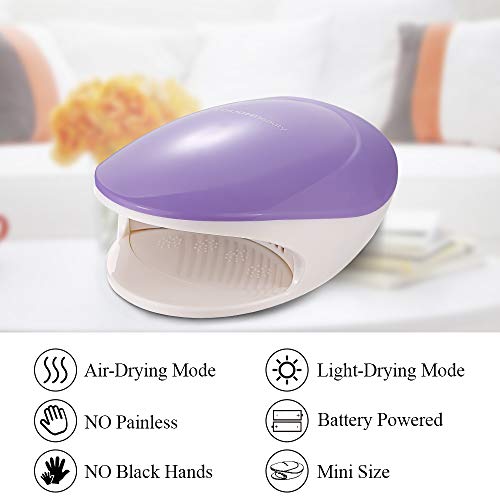 TOUCHBeauty Mini Nail Polish Dryer with Fan and Light Designed for Teens/Begi...