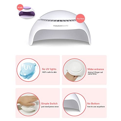 TOUCHBeauty Portable Nail Dryer with Air & 1 Led Nail Lamp Small Size Safe us...