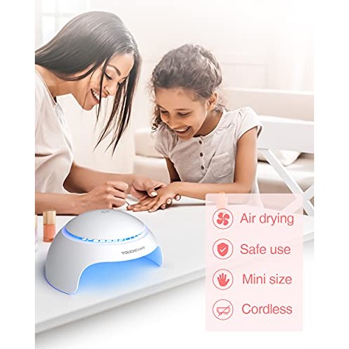 TOUCHBeauty Portable Nail Dryer with Air & 1 Led Nail Lamp Small Size Safe us...