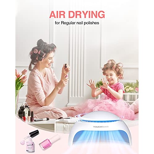 TOUCHBeauty Portable Nail Dryer with Air & 1 Led Nail Lamp Small Size Safe us...