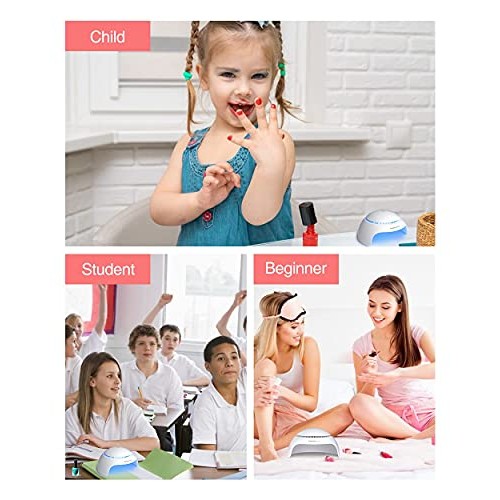 TOUCHBeauty Portable Nail Dryer with Air & 1 Led Nail Lamp Small Size Safe us...