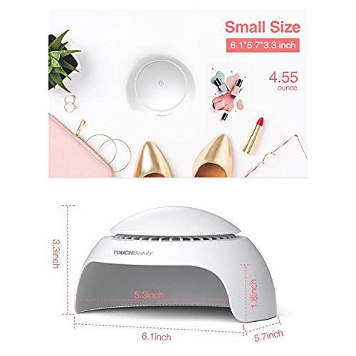 TOUCHBeauty Portable Nail Dryer with Air & 1 Led Nail Lamp Small Size Safe us...