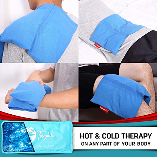 Ice Packs for Injuries Reusable Gel Ice Pack 3 in 1 Set - Back Treatment, Mig...