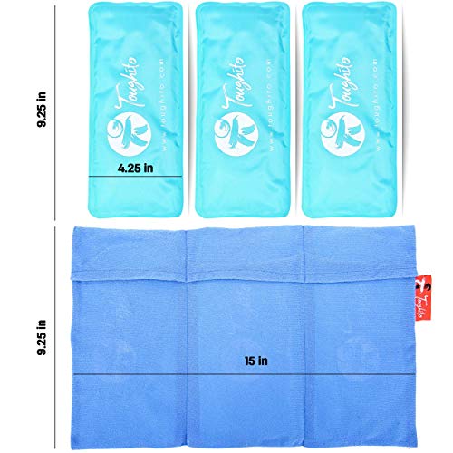 Ice Packs for Injuries Reusable Gel Ice Pack 3 in 1 Set - Back Treatment, Mig...