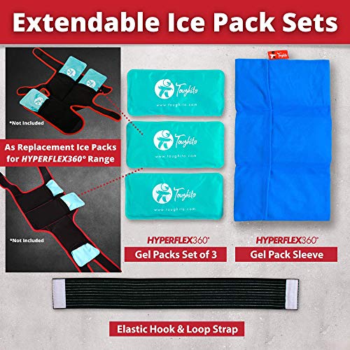 Ice Packs for Injuries Reusable Gel Ice Pack 3 in 1 Set - Back Treatment, Mig...
