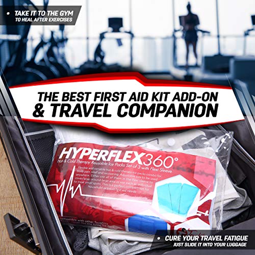 Ice Packs for Injuries Reusable Gel Ice Pack 3 in 1 Set - Back Treatment, Mig...