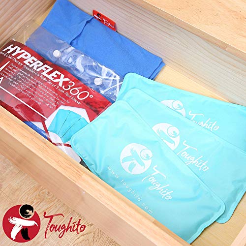 Ice Packs for Injuries Reusable Gel Ice Pack 3 in 1 Set - Back Treatment, Mig...