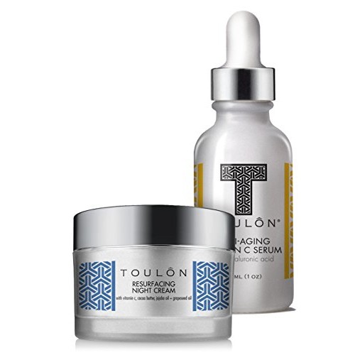 Vitamin C Anti Aging Skin Care Kits; Women Beauty Gifts: Vitamin C Serum with...