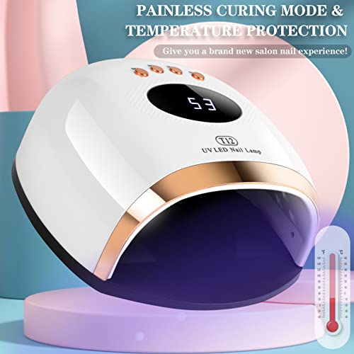 UV LED Gel Nail Lamp 158W UV Light for Nails Fast Nail Dryer for Gel Polish w...