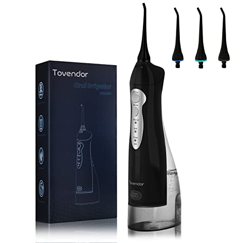 TOVENDOR Electric Water Flosser, Cordless Dental Oral Irrigator - 3 Modes, 3 ...